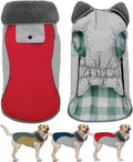 Doglay Dog Coat Waterproof Warm Dog Winter Jacket,Christmas Reflective Fleece Puppy Winter Coat with Harness Hole, Adjustable Snow Jacket for Small Medium Large Dogs