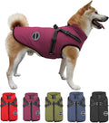 Dog Winter Coat,Warm Jacket Paded Fleece Pet Vest with Built in Harness, Windproof Reflective Cozy Adjustable Snow Pet Coat Clothes with Zipper for Small Medium Large Dogs