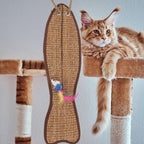 Balacoo Hanging Cat Scratcher Mat, Fish Shaped Sisal Cat Scratch Pad for Door Knobs - Door Scratcher for Indoor Kitten Clawing and Playing - Random Colors, 20.83X5.23 inch