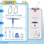 Supet Dog Grooming Hammock Harness for Dogs Cats, Relaxation Pet Nail Clipper Hammock, Restraint Dog & Small Animal Leashes Sling for Groomingk for Nail Trimming (Blue, XS)