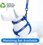 Pawtitas Recycled Reflective Step-in Dog Harness – Adjustable No-Pull Vest for Puppies to Seniors, Safe & Comfortable L Blue