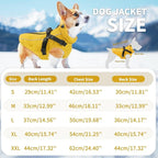 Dog Winter Coat Reflective Water-Resistant Jacket, Fleece Lined Windproof Puppy Coat with Back Zipper & D-Ring, Cold Weather Dog Coats for Small Medium Dogs (M, Orange)