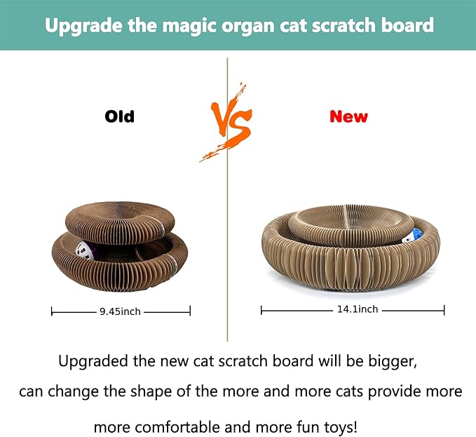 Kitty Curls cat Toy Foldable Magic Organ Cat Scratching Board Cat Ball Adventure The Ultimate Interactive Mental Physical Exercise for Indoor Cats Toy