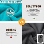 BEAUTYZOO Dog Fleece Vest Sweater Winter Jacket for Small and Medium Dogs with D-Ring Leash Cold Weather Coat Hoodie for XS S M Dogs Boy or Girls, Blue M