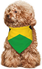Dog Bandanas Flag of Jamaica Pet Bandana Scarf Triangle Bibs Kerchief Accessories for Dogs Cats