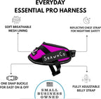 ShawnCo Essential Pro Dog Harness, No-Pull Pet Vest with 3 Leash Clips and Removable, Reflective Side Patches, Adjustable and Padded Harness for Small, Medium and Large Dogs (Orchid, XS)