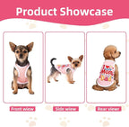 4 Pack Dog Shirts Summer Pet T Shirts Puppy Clothes Dog Clothing Breathable Cat Sleeveless Vest for Small Dogs Cats (Medium, Love)