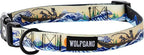 Wolfgang Heavy Duty, Adjustable Dog Collar with Quick Release Nylon Buckle for Walking & Training, MountainWave Print, Small