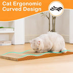 Uross Cat Scratcher Mat & 3pcs Scratching Board Set - Natural Sisal Cat Scratch Mats Large Cat Scratch Rug Scratch Pads Box for Indoor Cats Scratch Pad for Horizontal Cat Scratcher