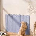 Cat Wall Scratcher, 35” Felt Cat Scratch Pad with Self-Adhesive Backing, Wall Mount Cat Scratching Mat for Indoor Cats, 3-Piece Pack Any Cut Combination (Light Gray)