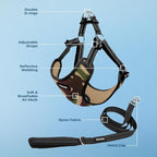 Best Pet Supplies Voyager Adjustable Step-in Flex Breathable Mesh Dog Harness for Small Medium Large Dogs Leash Set (Army Base), XL