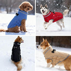 Dog Coat, Warm Dog Winter Coat for Large Dogs, Waterproof Jacket with Harness Built in, Reflective Turtleneck Cold Weather Coats with Zipper,Pet Fleece Vest Snow Jacket, Brown XXL