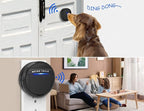 Wireless Doorbell, Dog Bells for Potty Training IP55 Waterproof Doorbell Chime Operating at 950 Feet with 55 Melodies 5 Volume Levels LED Flash (1 Receiver 2 Transmitters)