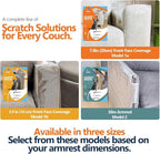 Cat Scratch Furniture Protector for Couches, Couch Arm Covers, Anti-Scratch Furniture Protector for Leather Couch, Cat Deterrent, Sofa Arm Covers, Couch Corner Protector - Model 1b