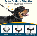 Crazy Felix No Pull Martingale Collar for Large Medium Small Dog Pitbull German Shepherd Doberman, Dog Collar Anti Pull with Buckle for Training Walking (Black, L-Neck 17-19.25", 1.5" Wide)