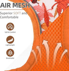PUPTECK Soft Mesh Dog Harness and Leash Set Pet Puppy Cat Comfort Padded Vest No Pull Harnesses, Orange Leaf, S