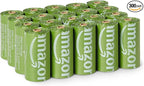 Amazon Basics Dog Poop Bags Rolls, 70% Recycled Plastic Waste Bags for Poop, Leak-Proof, 13 x 9 in., 300-Pack