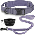 COOYOO Dog Collar,3 Piece Set Tactical Dog Collars, Adjustable Military Training Nylon Dog Collar with Control Handle and Heavy Metal Buckle for Medium and Large Dogs