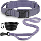 COOYOO Dog Collar,3 Piece Set Tactical Dog Collars, Adjustable Military Training Nylon Dog Collar with Control Handle and Heavy Metal Buckle for Medium and Large Dogs