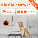 ChunHee Dog Door Bell, Smart Dog Doorbell for Potty Training to Go Outside, Dogs Bells for Doggie to Ring to Go Potty Train with Customized Ringtones Adjustable Volume, 1 Dog Button