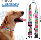 Rhea Rose 1 Inch Replacement Collar Strap Shock Collar with 2 Holes, Compatible with Nearly All Brands and Models of Underground Electric Dog Fences and Training Collars, Floral Pattern