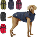 Warm Dog Winter Coat, Dog Cold Weather Jacket with Built-in Harness, Reflective & Adjustable Comfortable Pet Vest, Windproof Apparel for Small Medium Large Dogs (Navy)