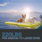 ALIFUN Inflatable Dog Ramp Floating Dock Water Raft Ladder for Pool, Boat, Non-Slip EVA Floating Ladder for Dog Up to 220 LBs Purple 140CM Length (Black-Yellow, for Large Dogs Up to 230 lbs)