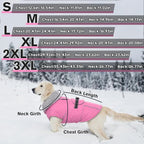Lelepet Warm Dog Coats for Medium Dogs Waterproof Dog Winter Jacket Reflective Pet Fleece Vest Windproof Cold Weather Coats with Adjustable Buckle & Leash Hole, Pink, M