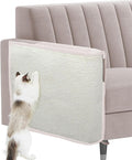 Cat Scratch Sofa Protector,27.6”L*19.6“W Cat Scratch Furniture Protector Pad Couch Arm Sheild with Natural Sisal for Protecting Couch Sofa Chair Furniture（Beige/Right Handed