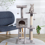 Auroth Cat Tree,42" Cat Tower with Stable Base for Indoor Cats, Large Cat Condo with Plush Perches, Toys & Natural Sisal Scratching Posts, Multi-Level Small Cat furniture Perfect for Kittens Play,Rest