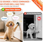 ChunHee Dog Door Bell, Smart Dog Doorbell for Potty Training to Go Outside, Dogs Bells for Doggie to Ring to Go Potty Train with Customized Ringtones Adjustable Volume, 1 Dog Button