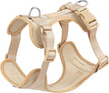 Wisedog Dog Harness Medium Sized, Pet Vest with Front Clip, Adjustable Puppy Harness with 3 Fast Release Buckles[Easy to Put on & Take Off] (Sand Color, S)