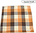 Bubblepup Plaid Dog Bandana - Cotton Dog Scarf for Small/Med/Large Dogs