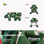 Fitwarm Polar Bear Dog Pajamas, Funny Christmas Clothes for Small Dogs Boy Girl, Holiday Pet Outfit, Green, Red, Blue, Large