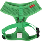Puppia Soft Dog Harness No Choke Over-The-Head Triple Layered Breathable Mesh Adjustable Chest Belt and Quick-Release Buckle, Green, XX-Large