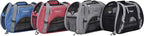 Coastal Pet Bergan Comfort Carrier - Breathable Travel Carrier for Dogs & Cats - Black & Grey, 16" x 8" x 11"