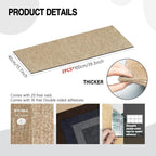 Cat Scratch Mat for Couch, Wall & Cat Tree – 78.7" Trimmable Self-Adhesive Cat Scratcher, Furniture Protector for Cats, Felt Alternative to Sisal, DIY Replacement for Cat Tower, 2 Pack (Khaki)