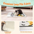 Cat Scratch Mat - 19.69 x 13.78 Inches High-Density Loop Pile Cat Scratcher Pad, Furniture Anti-Scratch Protector, Indoor Cat Scratch Pad for Cat Claw Grinding