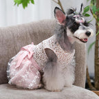 CuteBone Dog Birthday Dress Girl Puppy Skirt Tutu Cat Wedding Outfit Pet Party Clothes for Small Dogs Costume DD23L