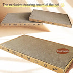 Cat Scratcher Lounge 3-Pack - 18" Corrugated Cardboard Cat Bed & Scratch Pad Set, Eco-Friendly Scratching Toy with Catnip for Indoor Cats & Multi-Cat Homes