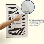 Wall Cat Scratcher for Indoor Cats - Reusable & Damage-Free Wall-Mounted Fabric Scratching, DIY for Furniture and Wall Protection (15.75''x23.62'', Zebra-Print Pattern)