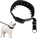 Lightweight Prong Collar for Dogs, Reflective No Pull Dog Collar | Adjustable Size Dog Pinch, Breathable Woven Fabric Air Grid Technology, Martingale Collar for Dogs Training(Black-XL)