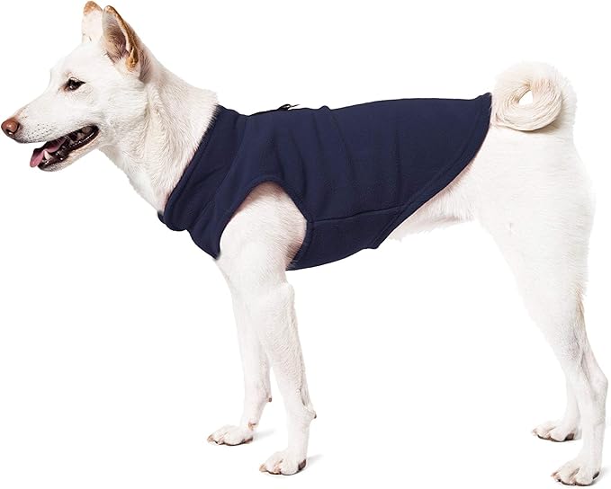 Gooby Fleece Vest Dog Sweater - Lavender, X-Small - Warm Pullover Fleece Dog Jacket with O-Ring Leash for Small to Medium Dogs