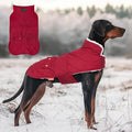 KYEESE Dog Coat Waterproof Dog Coats for Large Dogs Warm Pets Clothes for Cold Weather Windproof Dogs Jacket with Fleece Lined Thick Pet Winter Puffer Coat with Pocket Soft Pet Sweater with Leash Hole