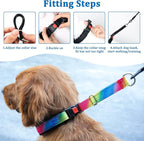 Mayerzon Martingale Prong Collar for Dogs, Patented No Pull Pinch Collar with American Flag and Buckle for Small Medium Large Dogs Training Walking Hunting, Adjustable and Heavy Duty(XL, Rainbow)