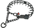 Herm Sprenger Black Stainless Steel Dog Collar with Short Links and Quick Release ClicLock Buckle Made in Germany (20in x 3.0mm (Neck Size up to 16-17in)