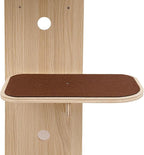 Door Hanging Cat Tree, 4-Tier Cat Climbing Frame W/Plush Ball,4.9ft Wooden Cat Ladde, 55lb Load Capacity & Sisal-Wrapped Scratching Board for Stair, Foyer, Living Room, Enclosed Balcony. (Frame+Nest)