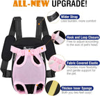 Pawaboo Adjustable Carrier Backpack for Dog Cat, Pet Front Dog Carrier Purses Cat Travel Bag, Legs Out, Easy-Fit for Traveling Hiking for Small Dogs Cats Puppies, M, Pink