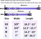 Reflective Martingale Collar for Dogs with Quick Release Buckle Cute No Pull Training Dog Collars (Purple Polka Dot, Medium)