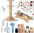25 Pcs Kitten Starter Kit for Indoor Cats Include Cat Scratching Post, Sisal Scratcher Bed, Brushes, Nail Clipper, Balls for Indoor Kittens Supplies Accessories Welcome Gift